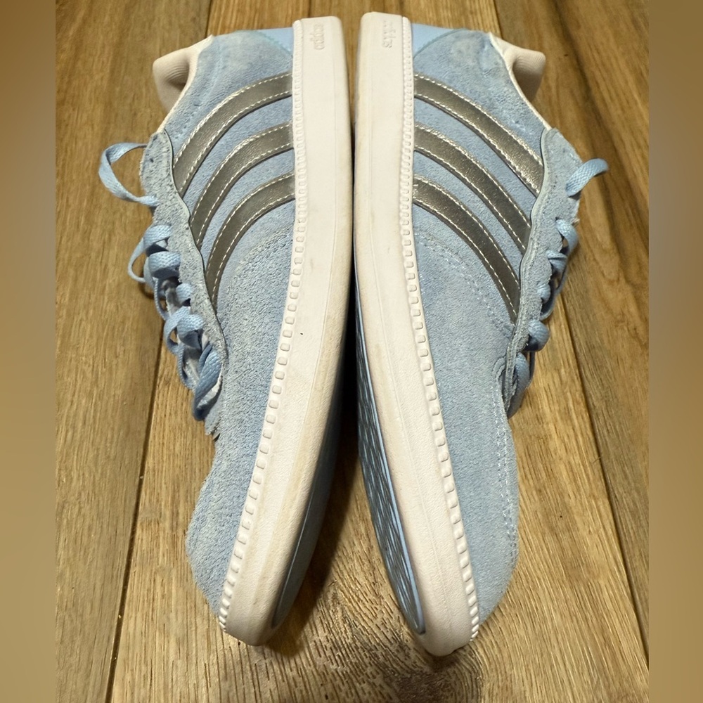 adidas Womens Breaknet Sleek Sneakers Sports Shoes Low Size 7.5 Glow Blue - Picture 7 of 9
